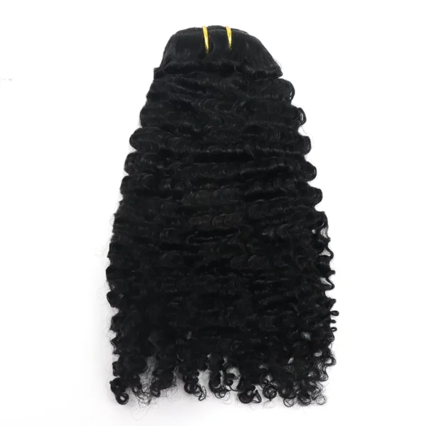 Hot Selling Natural Hair 3a 3b 3c Afro Kinky Curly Clip In Hair Extensions 100% Human Hair