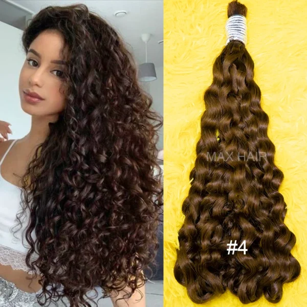 Wholesale Virgin Raw Indian Cabelo Humano Natural Bulk Human Hair Bulk For Bariding Brazilian Hair Weave Vendor - Image 2