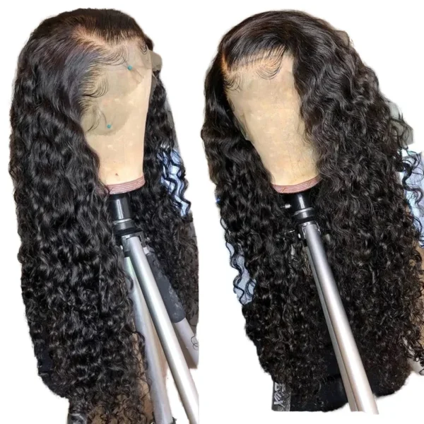 Deep Wave Hd Human Lace Front Wigs Cuticle Aligned Raw Hair Lace Frontal Wigs Pre Plucked Curly Human Hair Wigs For Black Women - Image 6