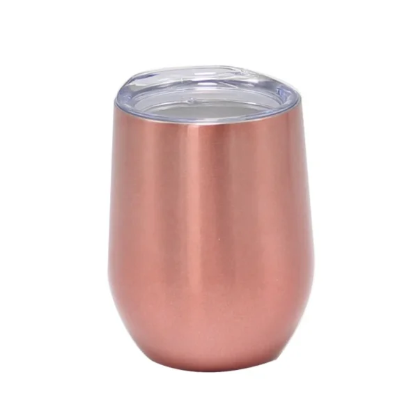 Thermal insulation egg shaped coffee cup 12oz fashion double wall stemless vacuum cup portable stainless steel mugs - Image 4