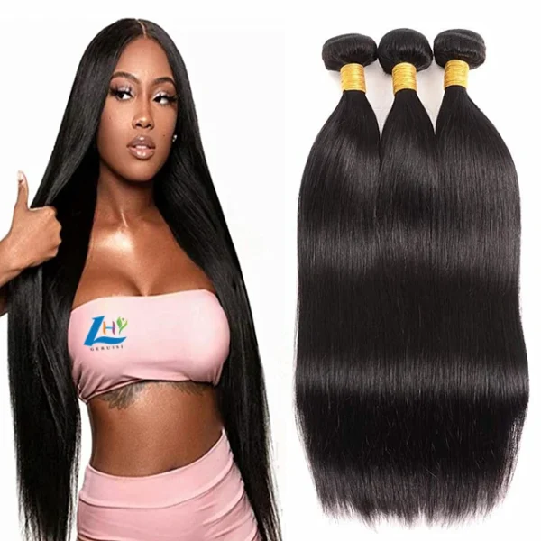 Large stock cheap 100% mink Brazilian hair bundles, cuticle aligned virgin hair, bone straight human hair extensions - Image 6