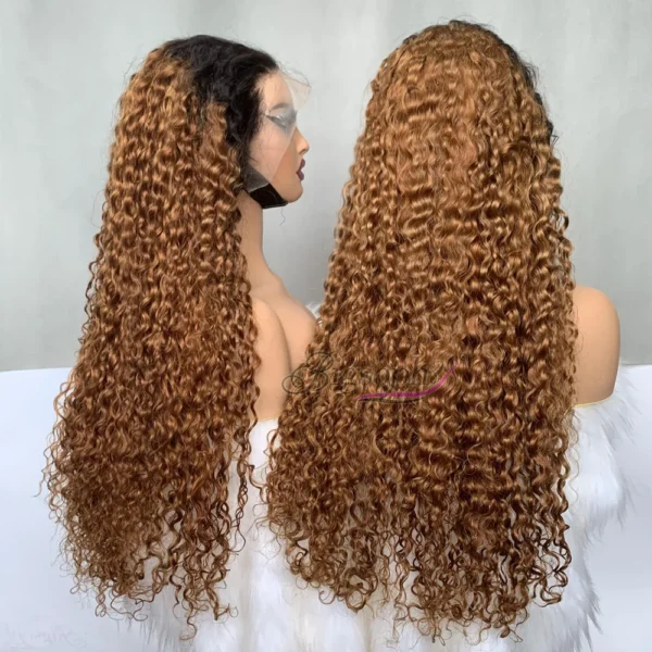 Best Selling Super Double Drawn Luxury Curly 13x4 Full Frontal Lace Transparent Wig Wholesale Brazilian Human Hair For Women