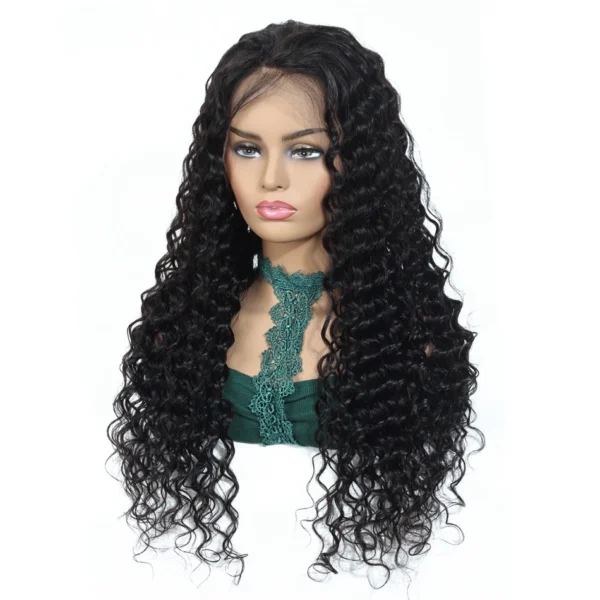 Deep Wave Hd Human Lace Front Wigs Cuticle Aligned Raw Hair Lace Frontal Wigs Pre Plucked Curly Human Hair Wigs For Black Women