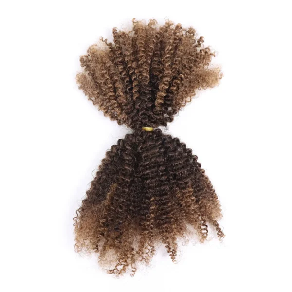 Wet and Wavy Bulk Human Hair For Braiding No Weft Kinky Curly Bulk Human Hair Braiding Bundles Hair Extension Kinky Curl - Image 5