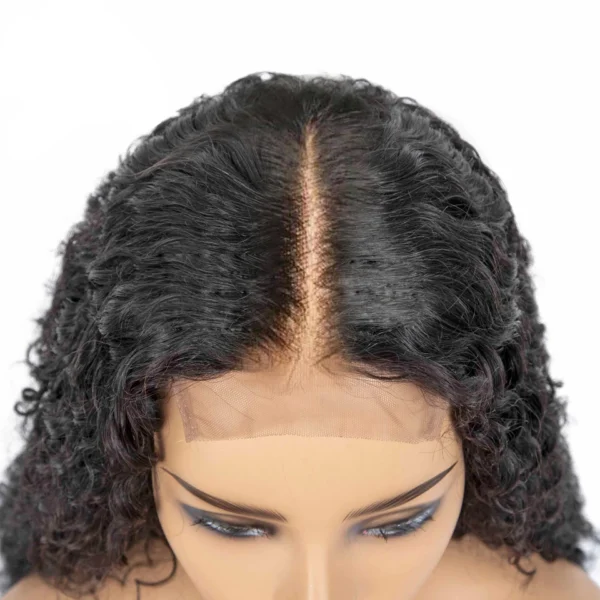 Cheap Raw Indian Human Hair Kinky Curly Wigs Pre Plucked 5X5 Hd Lace Closure Wigs For Black Women Water Wave Lace Front Wigs - Image 4