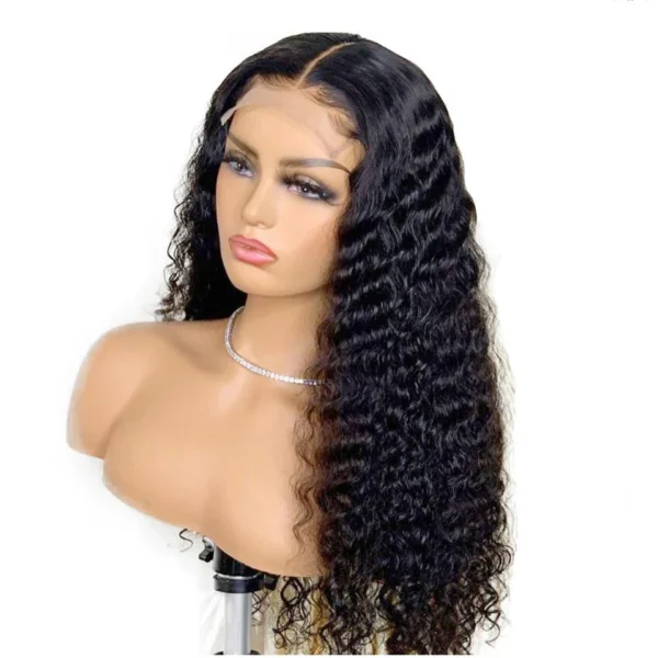 Cheap Raw Indian Human Hair Kinky Curly Wigs Pre Plucked 5X5 Hd Lace Closure Wigs For Black Women Water Wave Lace Front Wigs - Image 6