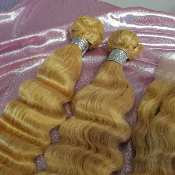 Amara sale 613 virgin human hair with frontal top quality 613 hair with frontal Wholesale 613 mink brazilian hair in stock - Image 5