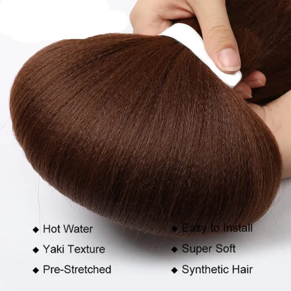 Hot Water Easy Braid Pre-stretched EZ Braiding Hair Yaki Jumbo Braids Synthetic Hair  Low Temperature Fiber