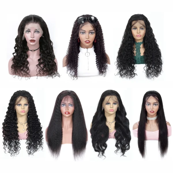 Deep Wave Hd Human Lace Front Wigs Cuticle Aligned Raw Hair Lace Frontal Wigs Pre Plucked Curly Human Hair Wigs For Black Women - Image 3