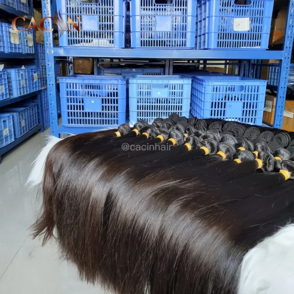 Wholesale Double Drawn Indian Cuticle Aligned Single Donor Raw Indian Hair Hair Manufacturer From South India