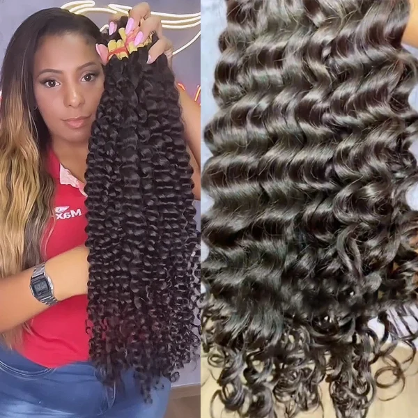 Wholesale Virgin Raw Indian Cabelo Humano Natural Bulk Human Hair Bulk For Bariding Brazilian Hair Weave Vendor