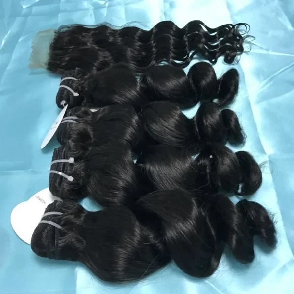 Wholesale Best Grade Cuticle Aligned Vendors Raw Virgin Brazilian hair bundles 100% Human Hair, Indian human hair extension - Image 3