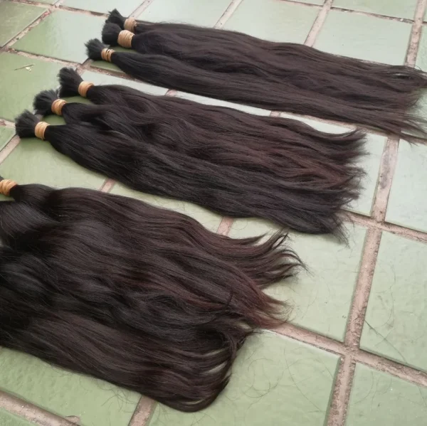 Raw Unprocessed Vrigin South Indian Weave Temple Virgin Hair - Image 5