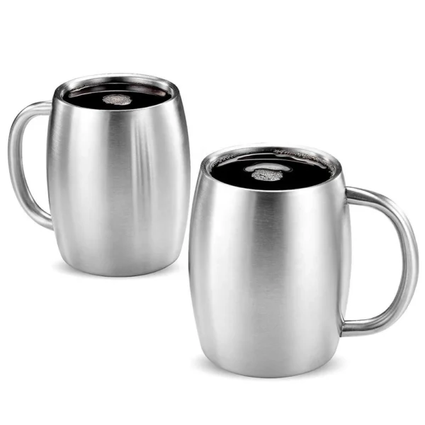 14 OZ Stainless Steel Coffee tumbler with Lids Double Walled Insulated Coffee Beer Mugs Travel Cups with Lids and handle tumbler - Image 5