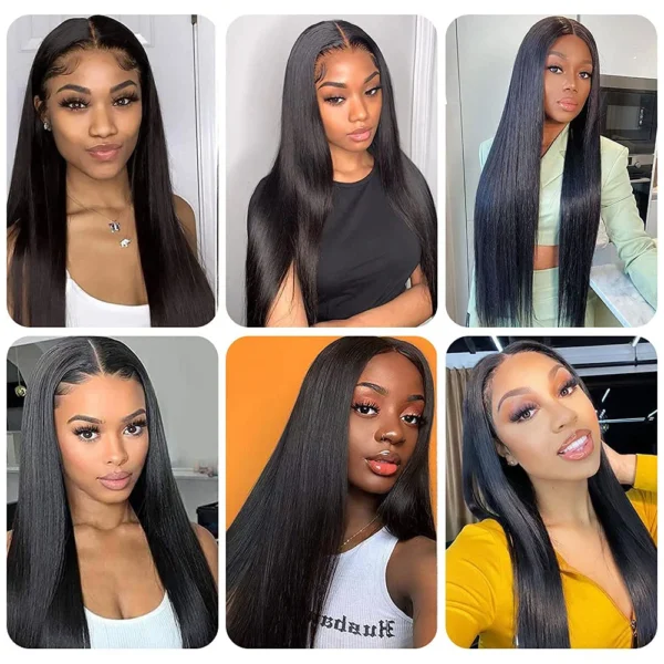 Natural Pre Plucked Brazilian 100%Virgin Brazided Wigs Human Hair Lace Front Wigs For Black Women Glueless HD Lace Frontal Wigs - Image 5