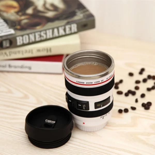 Camera Lens Coffee Mug 13.5OZ Stainless Steel Thermos Travel Coffee Cup - Image 4