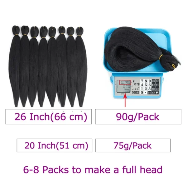 Hot Water Easy Braid Pre-stretched EZ Braiding Hair Yaki Jumbo Braids Synthetic Hair  Low Temperature Fiber - Image 4