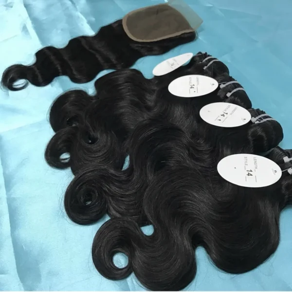 Wholesale Best Grade Cuticle Aligned Vendors Raw Virgin Brazilian hair bundles 100% Human Hair, Indian human hair extension - Image 2