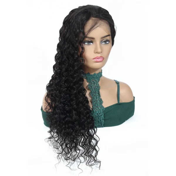 Deep Wave Hd Human Lace Front Wigs Cuticle Aligned Raw Hair Lace Frontal Wigs Pre Plucked Curly Human Hair Wigs For Black Women - Image 2