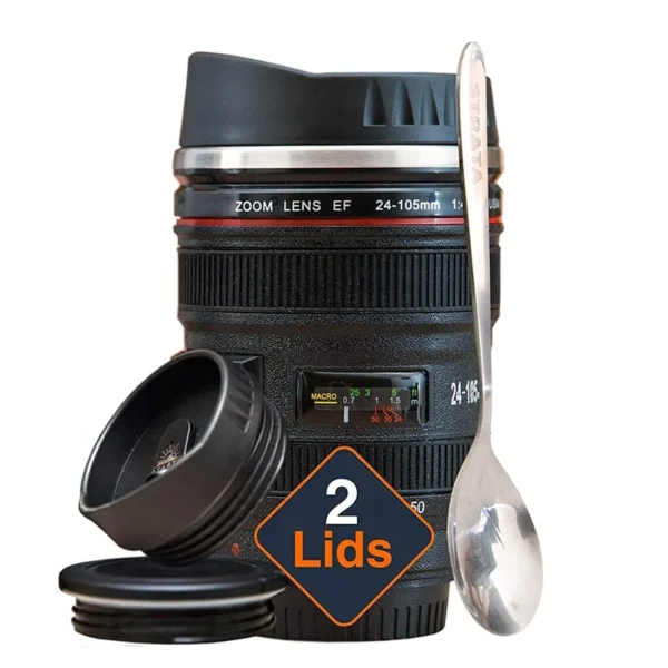 Camera Lens Coffee Mug 13.5OZ Stainless Steel Thermos Travel Coffee Cup - Image 6