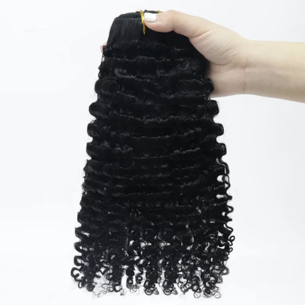 Hot Selling Natural Hair 3a 3b 3c Afro Kinky Curly Clip In Hair Extensions 100% Human Hair - Image 2