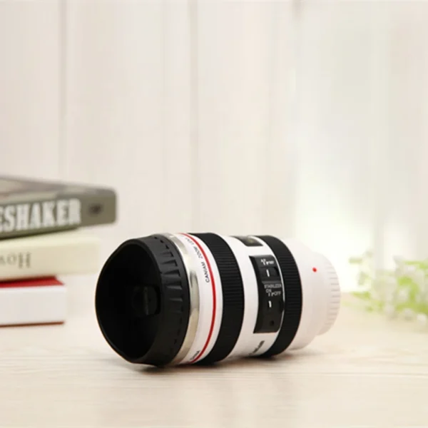 Camera Lens Coffee Mug 13.5OZ Stainless Steel Thermos Travel Coffee Cup